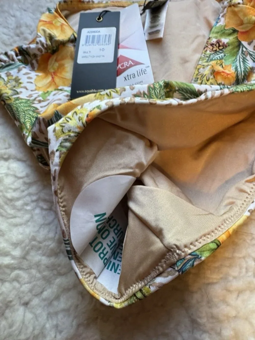 Aqua Blu Australia Womens Size 10 High-Waist Bikini Bottoms Dahlia Margot $85
